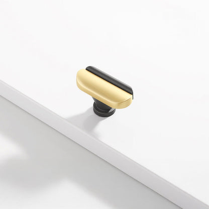 Modern Two-Tone Arc Cabinet Pulls and Matching Knobs