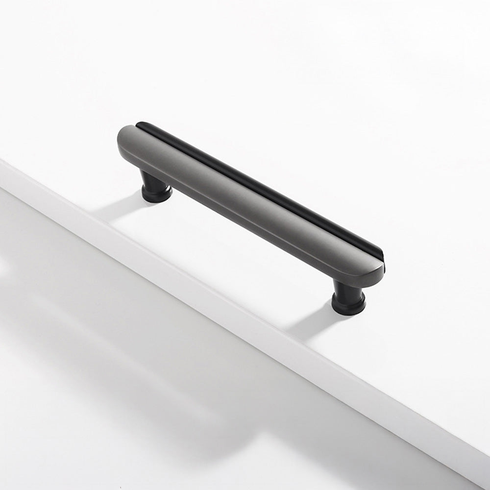 Modern Two-Tone Arc Cabinet Pulls and Matching Knobs