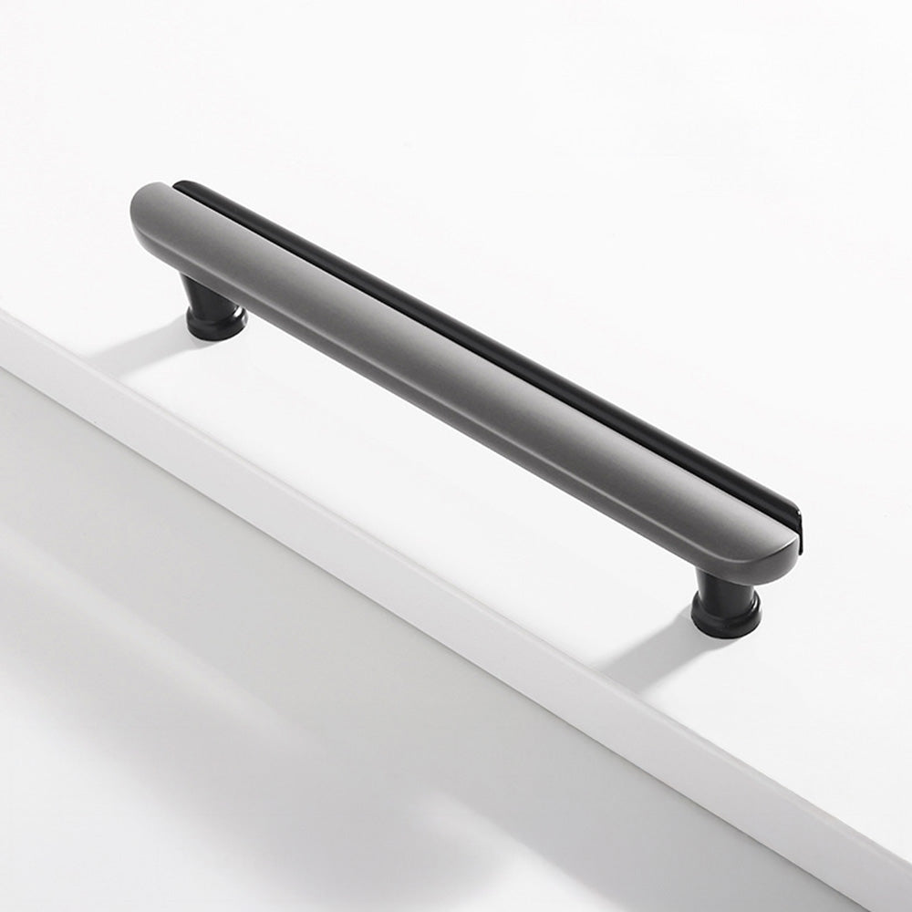Modern Two-Tone Arc Cabinet Pulls and Matching Knobs