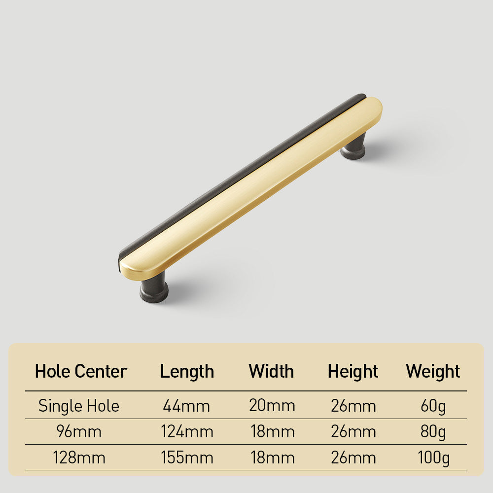 Modern Two-Tone Arc Cabinet Pulls and Matching Knobs