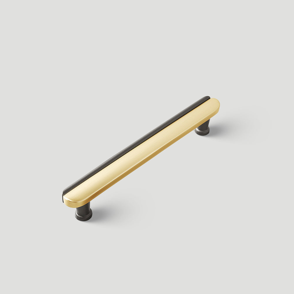 Modern Two-Tone Arc Cabinet Pulls and Matching Knobs