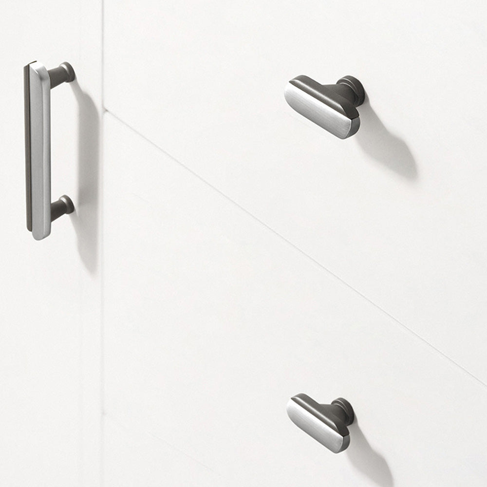 Modern Two-Tone Arc Cabinet Pulls and Matching Knobs