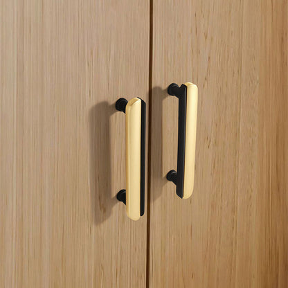 Modern Two-Tone Arc Cabinet Pulls and Matching Knobs