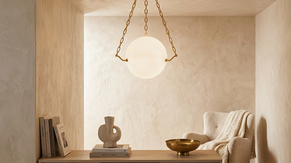 Lowell Alabaster Globe Pendant