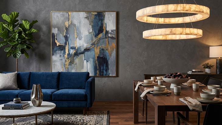 Ostena Alabaster Ring Chandelier