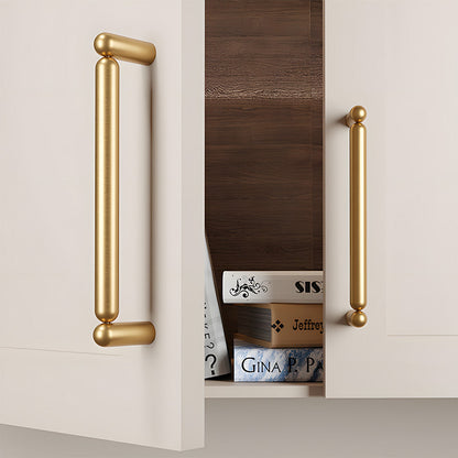 Solid Brass Round Bar Cabinet Pulls and T-Bar Knobs