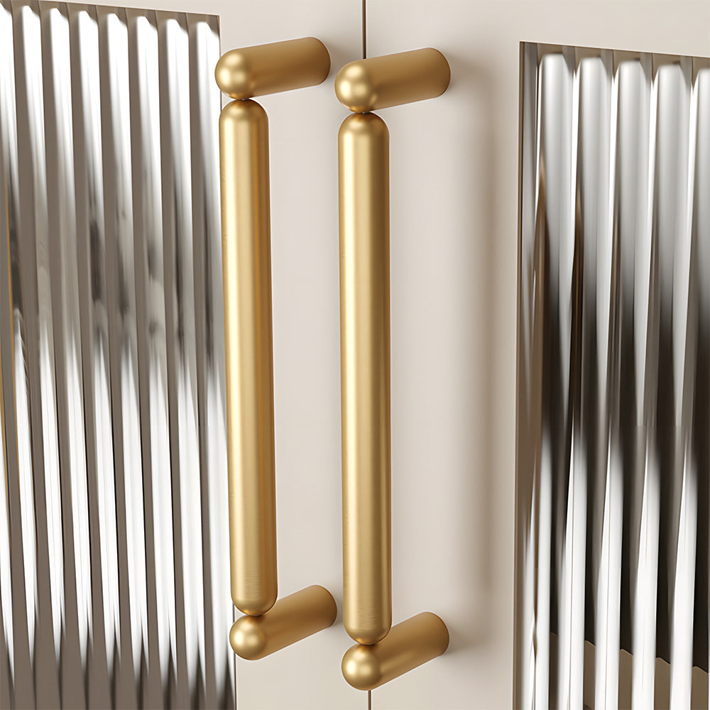 Solid Brass Round Bar Cabinet Pulls and T-Bar Knobs