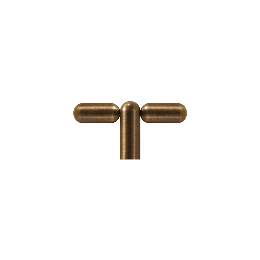 Solid Brass Round Bar Cabinet Pulls and T-Bar Knobs