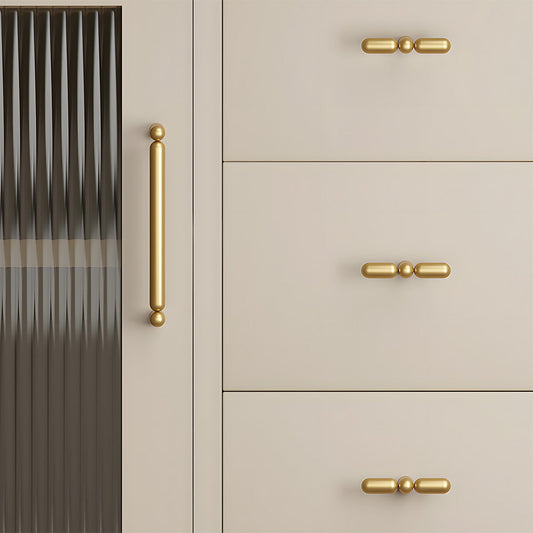 Solid Brass Round Bar Cabinet Pulls and T-Bar Knobs