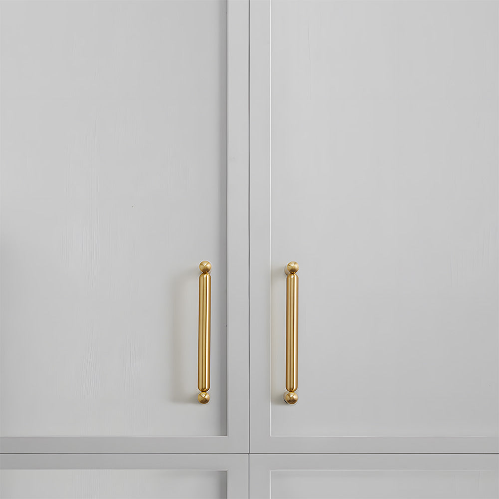Solid Brass Round Bar Cabinet Pulls and T-Bar Knobs