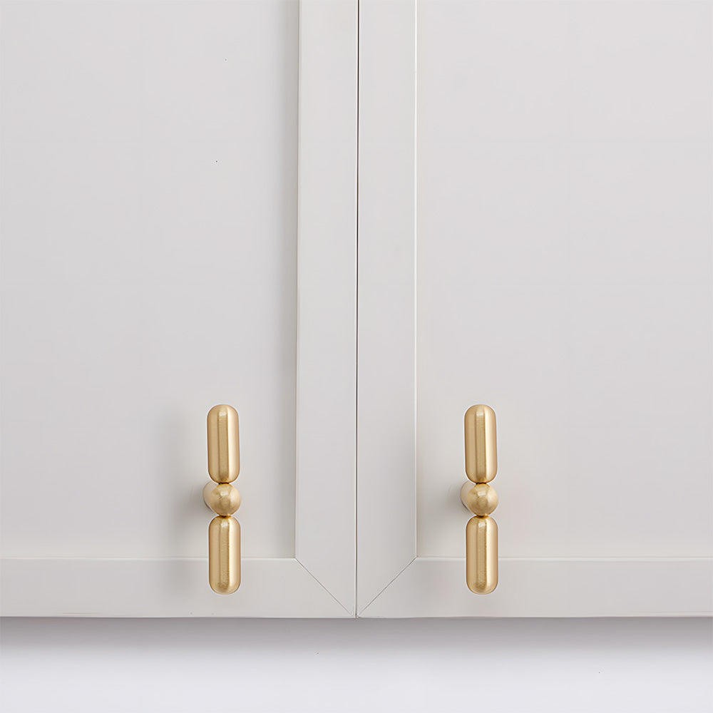 Solid Brass Round Bar Cabinet Pulls and T-Bar Knobs