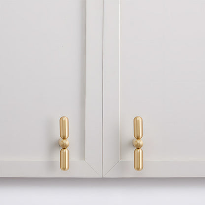 Solid Brass Round Bar Cabinet Pulls and T-Bar Knobs