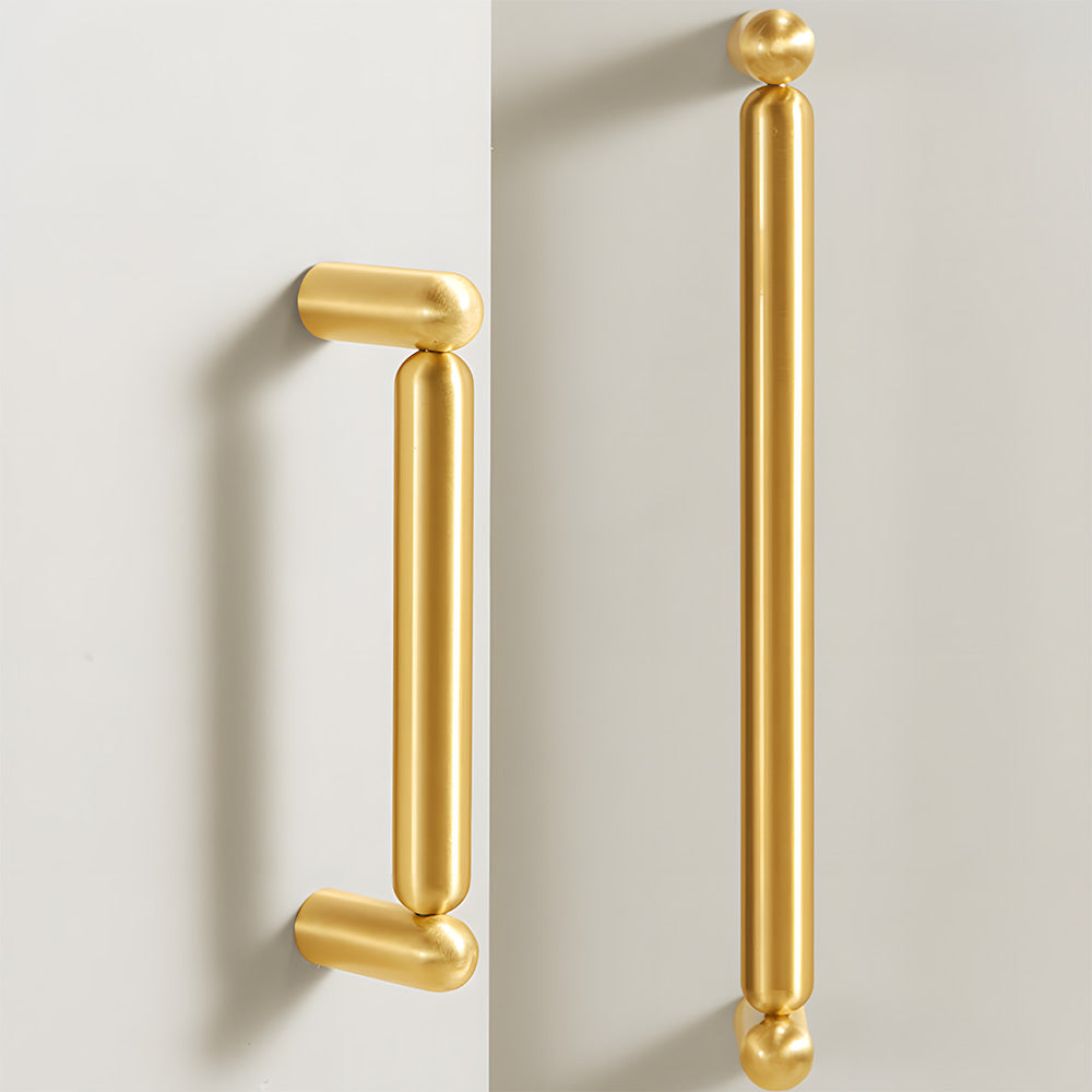Solid Brass Round Bar Cabinet Pulls and T-Bar Knobs