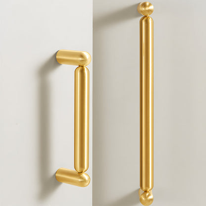 Solid Brass Round Bar Cabinet Pulls and T-Bar Knobs