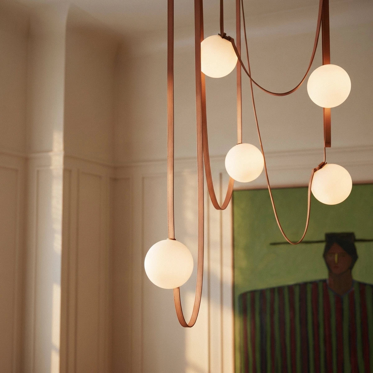 Wrenley Leather Chandelier