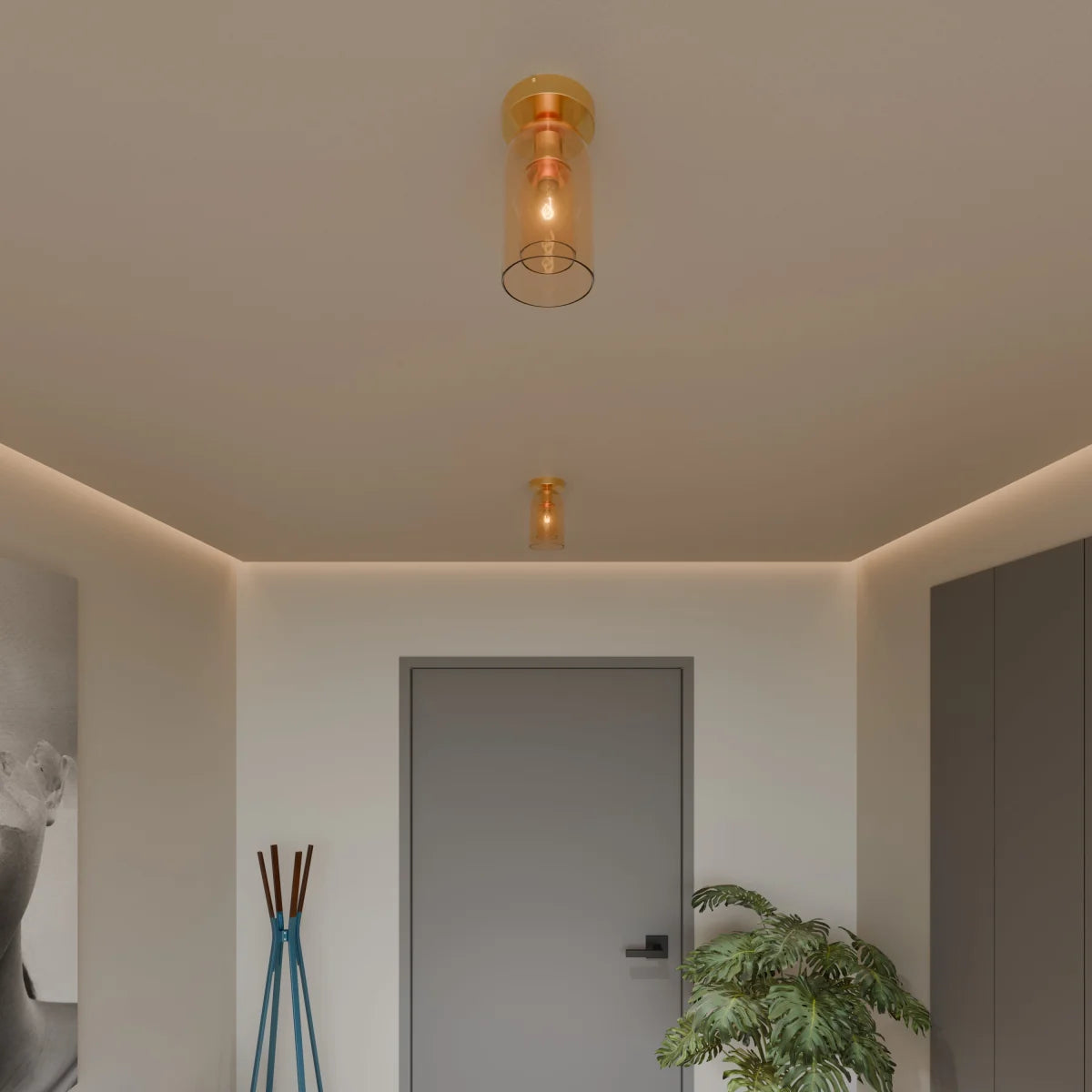 Pascoe Glass Semi-Flush Mount