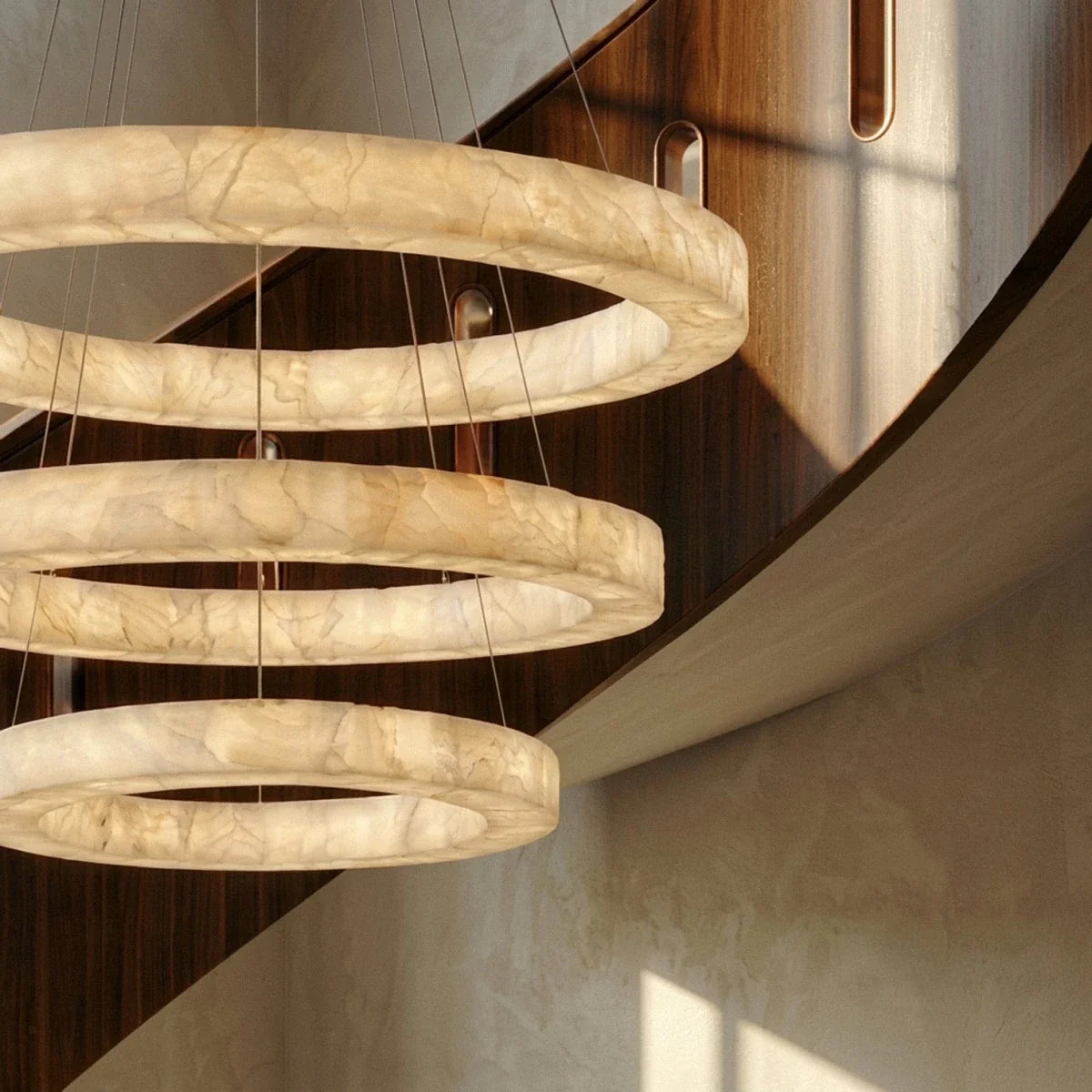 Ostena Alabaster Ring Chandelier