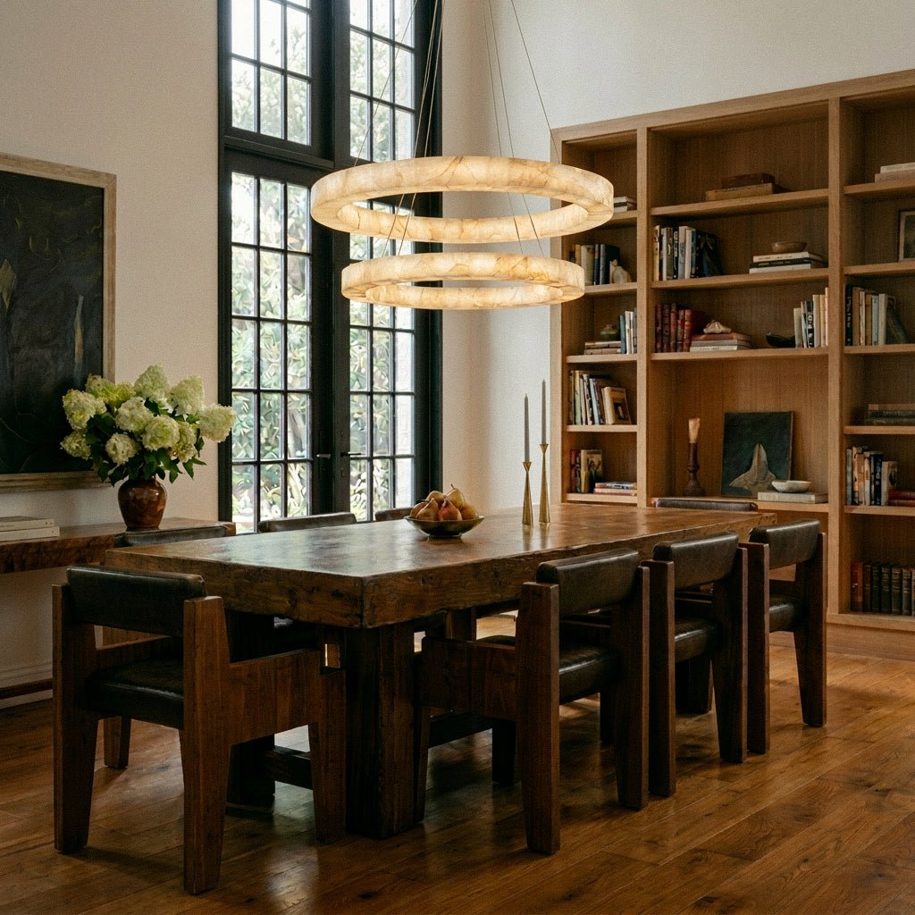 Ostena Alabaster Ring Chandelier