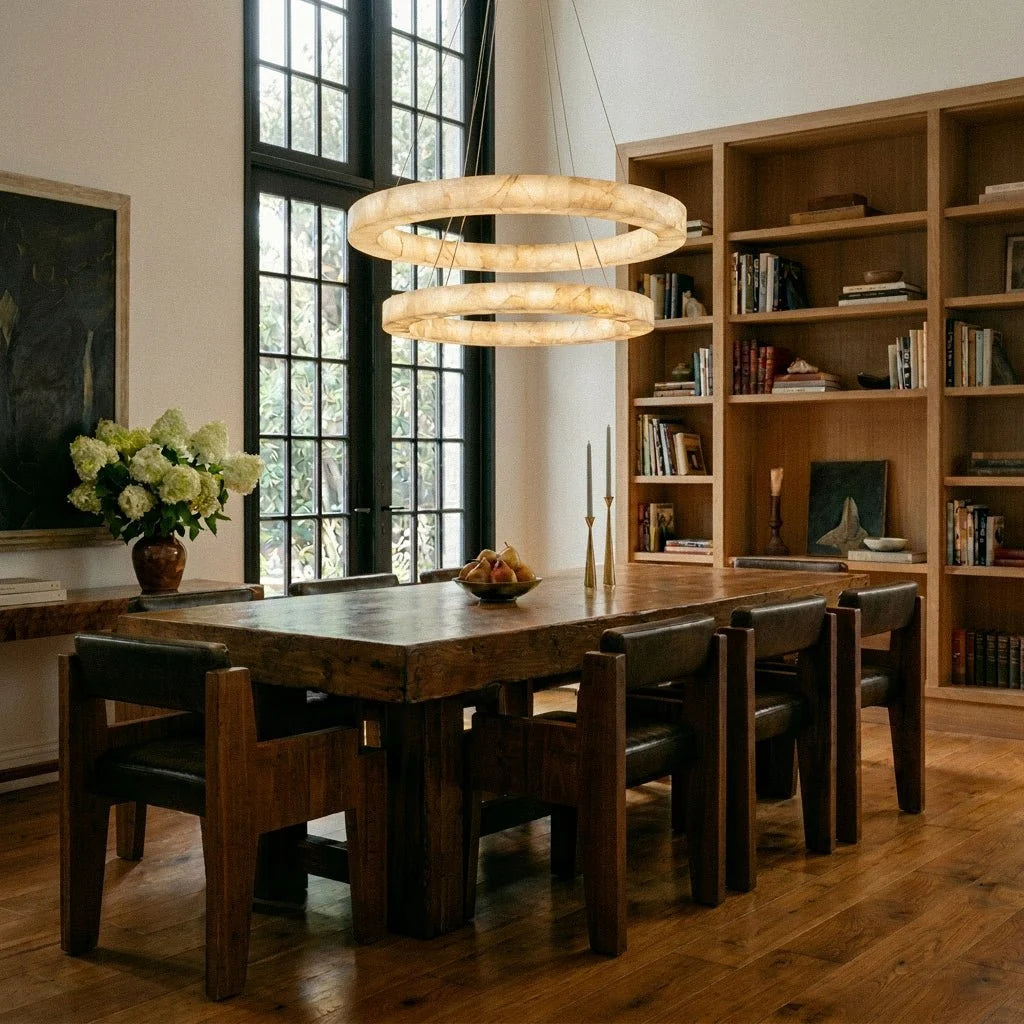 Ostena Alabaster Ring Chandelier