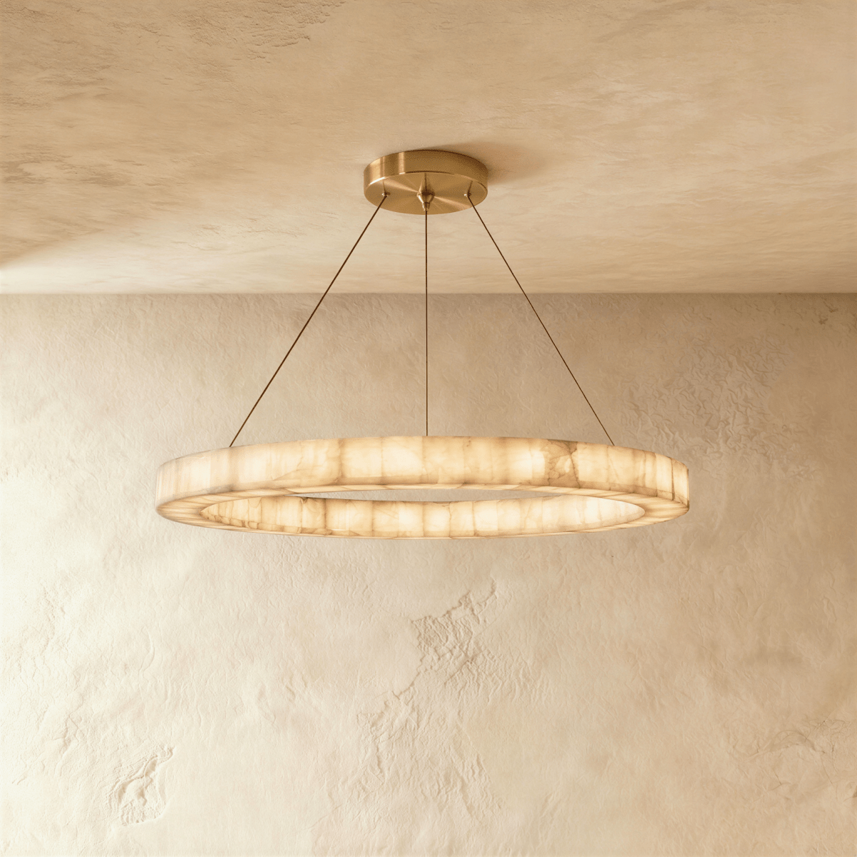 Ostena Alabaster Ring Chandelier