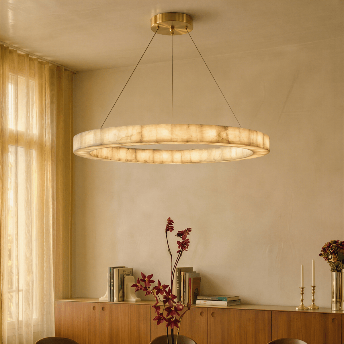 Ostena Alabaster Ring Chandelier