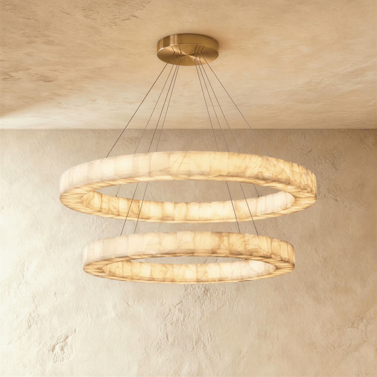 Ostena Alabaster Ring Chandelier