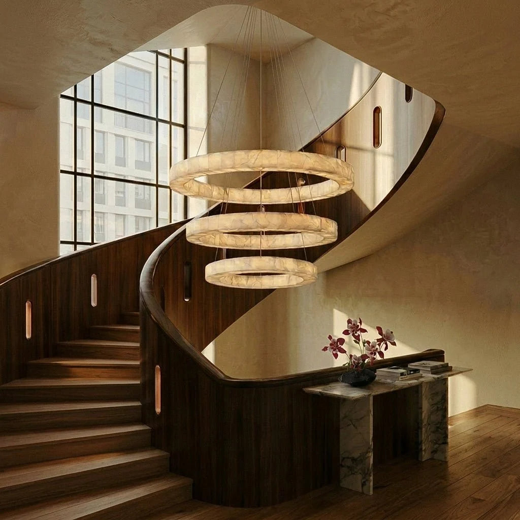 Ostena Alabaster Ring Chandelier