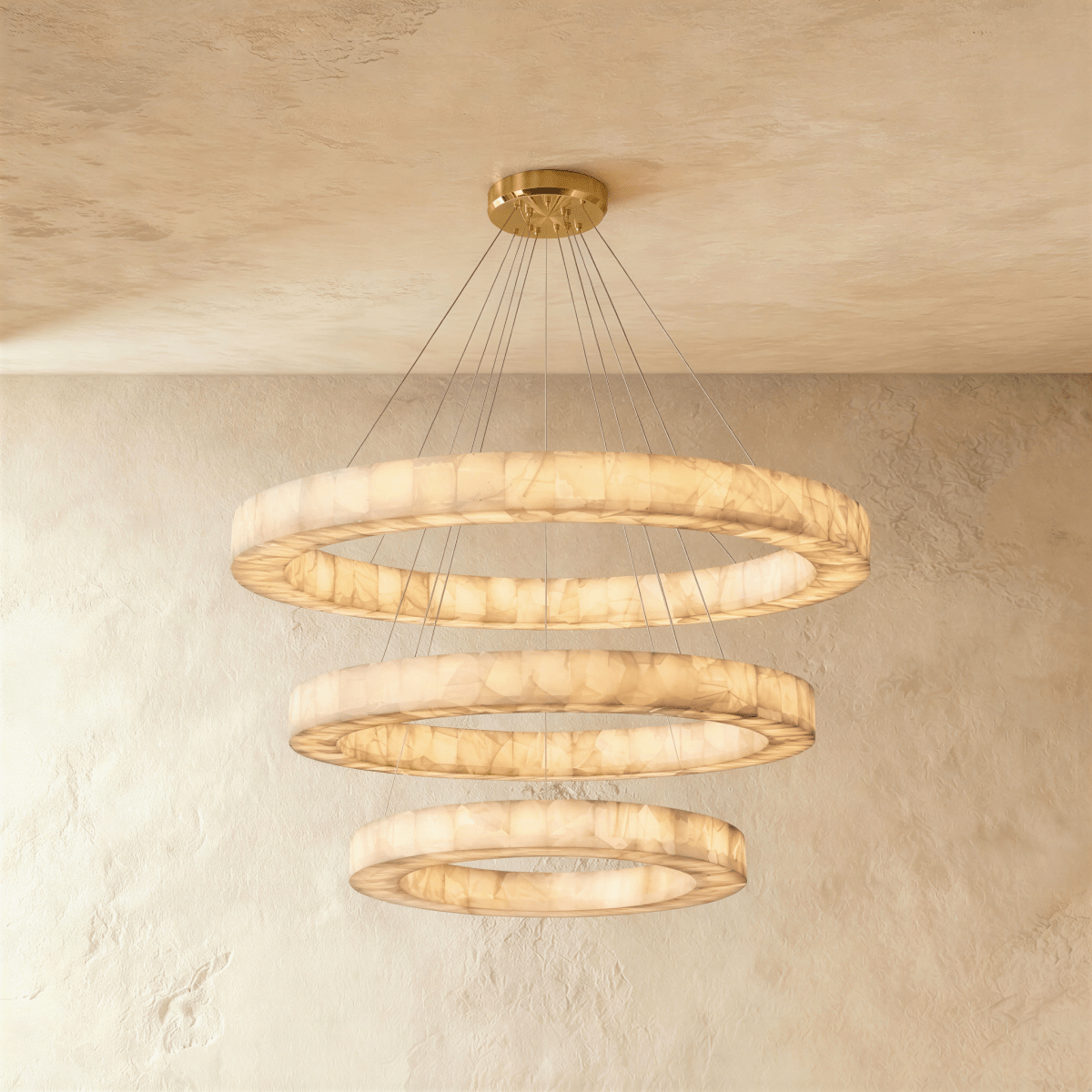 Ostena Alabaster Ring Chandelier