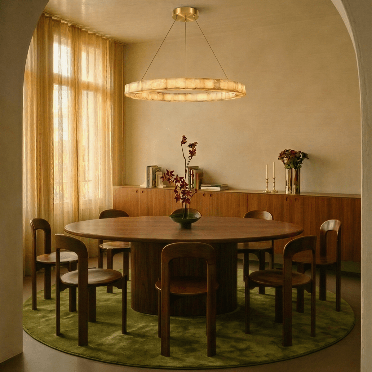 Ostena Alabaster Ring Chandelier