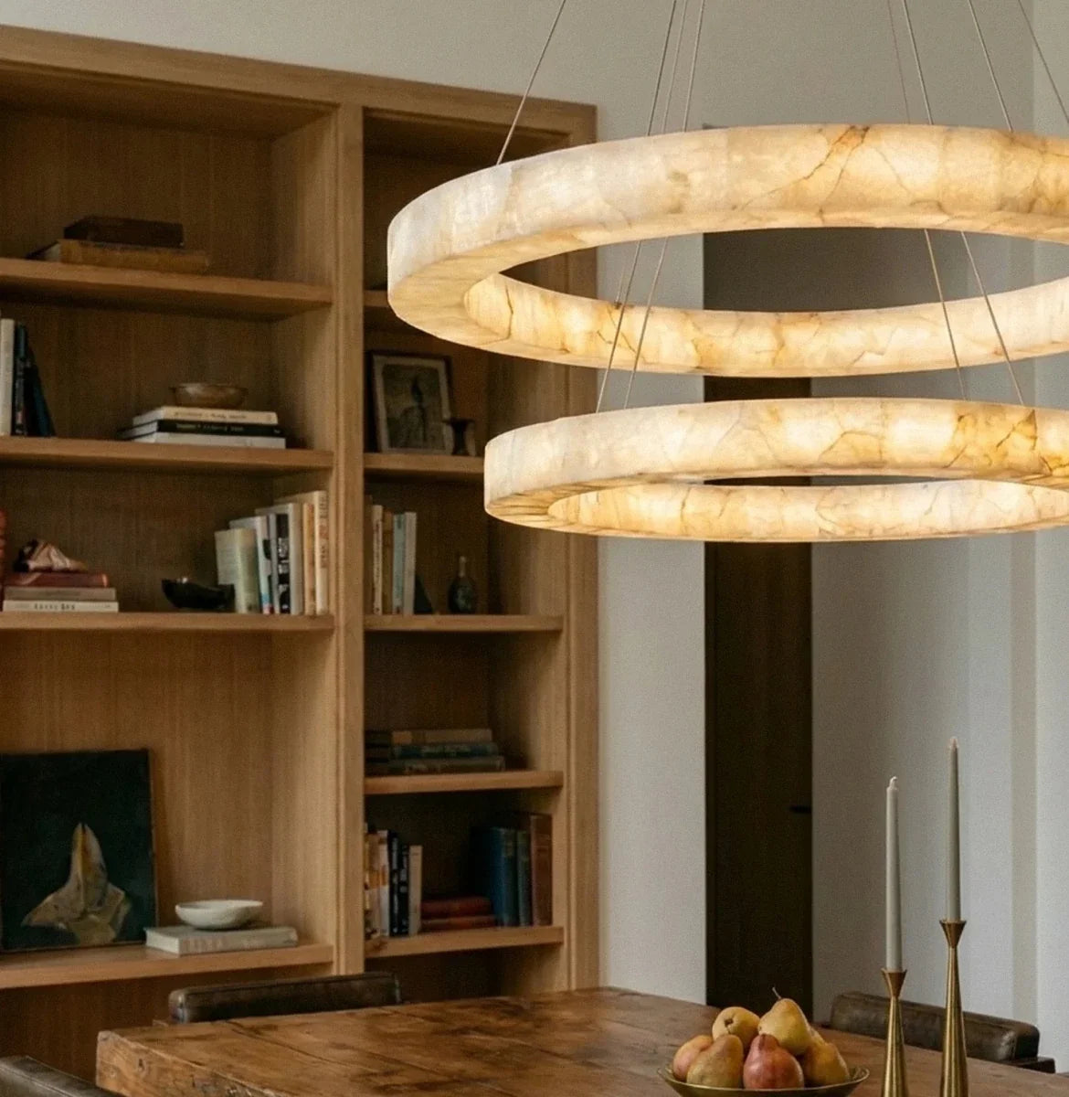 Ostena Alabaster Ring Chandelier